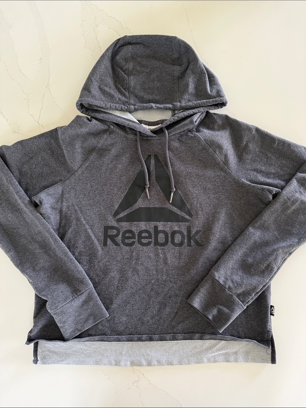 Reebok Gray Pullover Hoodie with Logo